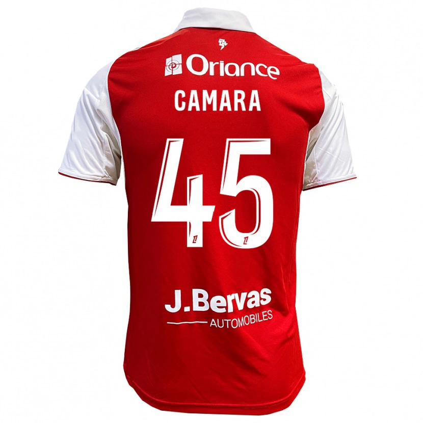 Danxen Mujer Camiseta Mahdi Camara #45 Rojo Blanco 1ª Equipación 2025/26 La Camisa