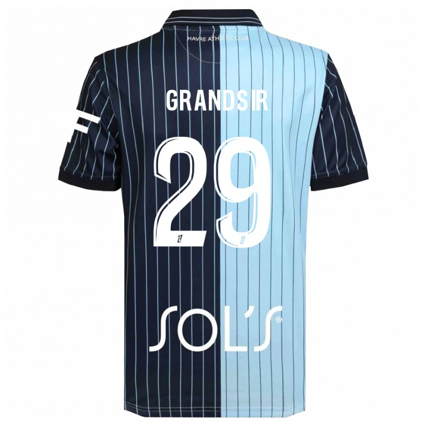 Danxen Mujer Camiseta Samuel Grandsir #29 Azul Marino Celeste 1ª Equipación 2025/26 La Camisa