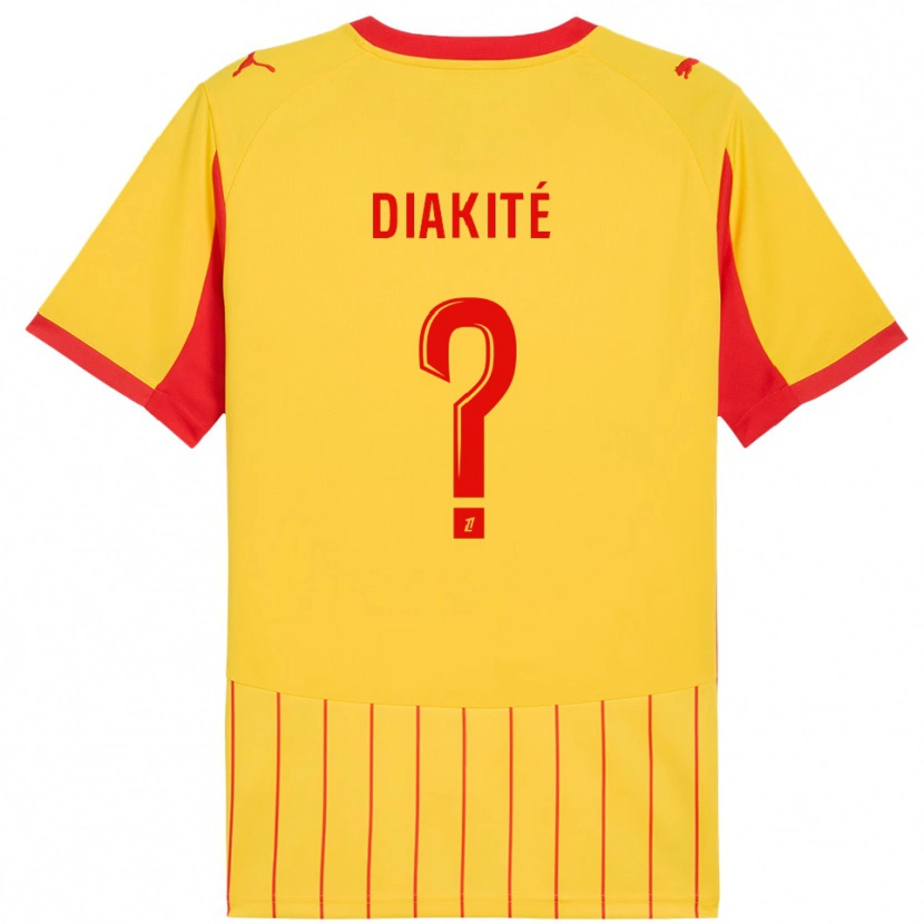 Danxen Mujer Camiseta Boubacar Diakité #0 Amarillo Rojo 1ª Equipación 2025/26 La Camisa