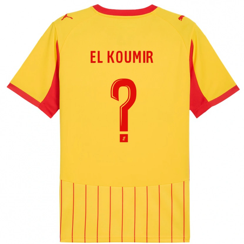 Danxen Mujer Camiseta Kaïna El Koumir #0 Amarillo Rojo 1ª Equipación 2025/26 La Camisa