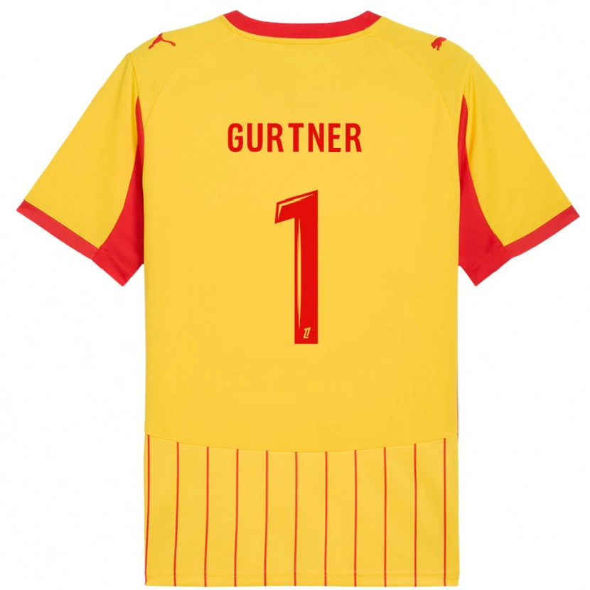 Danxen Mujer Camiseta Régis Gurtner #1 Amarillo Rojo 1ª Equipación 2025/26 La Camisa