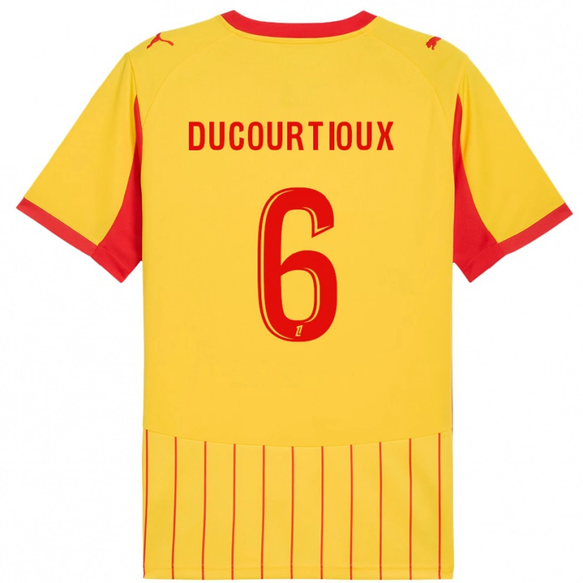 Danxen Mujer Camiseta Ilan Ducourtioux #6 Amarillo Rojo 1ª Equipación 2025/26 La Camisa