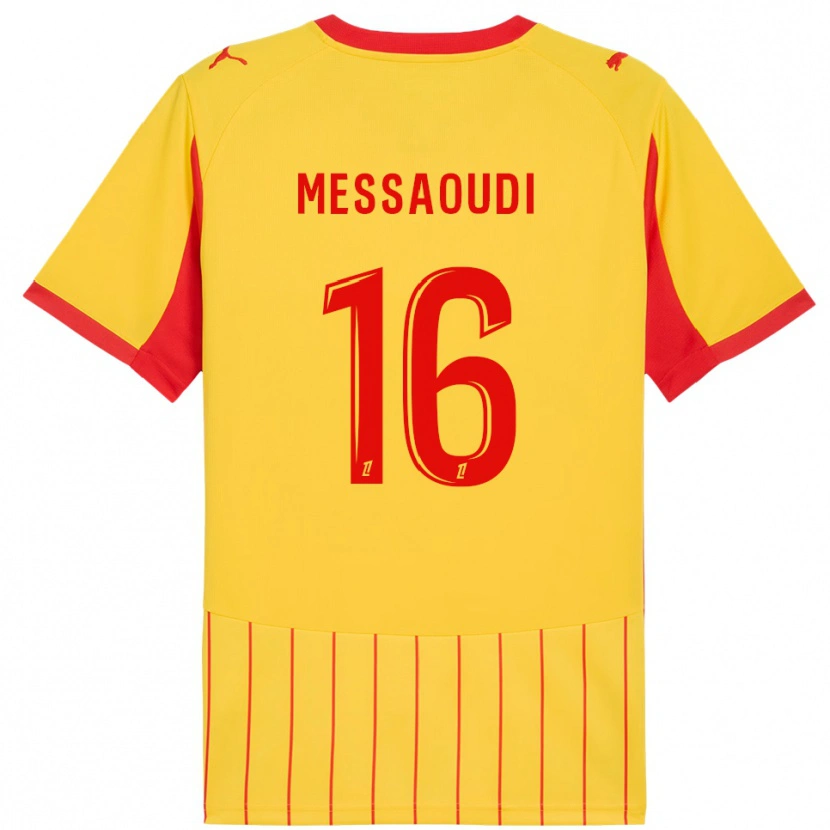 Danxen Mujer Camiseta Fedwan Messaoudi #16 Amarillo Rojo 1ª Equipación 2025/26 La Camisa