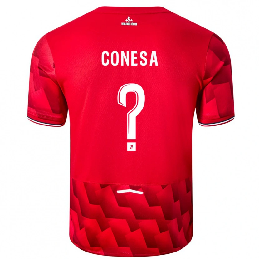 Danxen Mujer Camiseta Anna Conesa #0 Rojo Blanco 1ª Equipación 2025/26 La Camisa