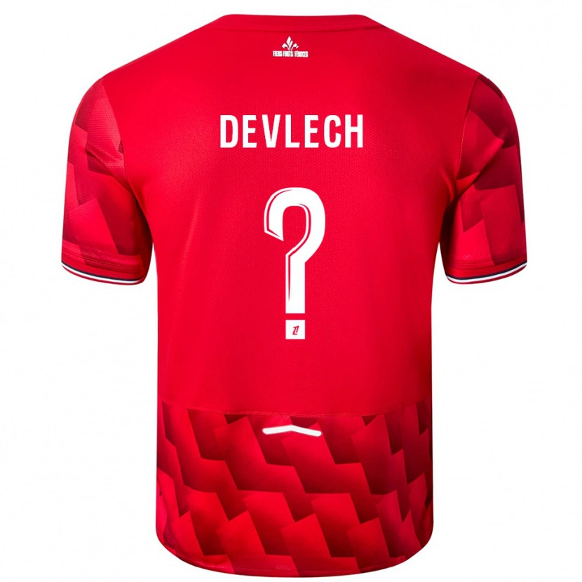 Danxen Mujer Camiseta Gwenaëlle Devleesschauwer #0 Rojo Blanco 1ª Equipación 2025/26 La Camisa
