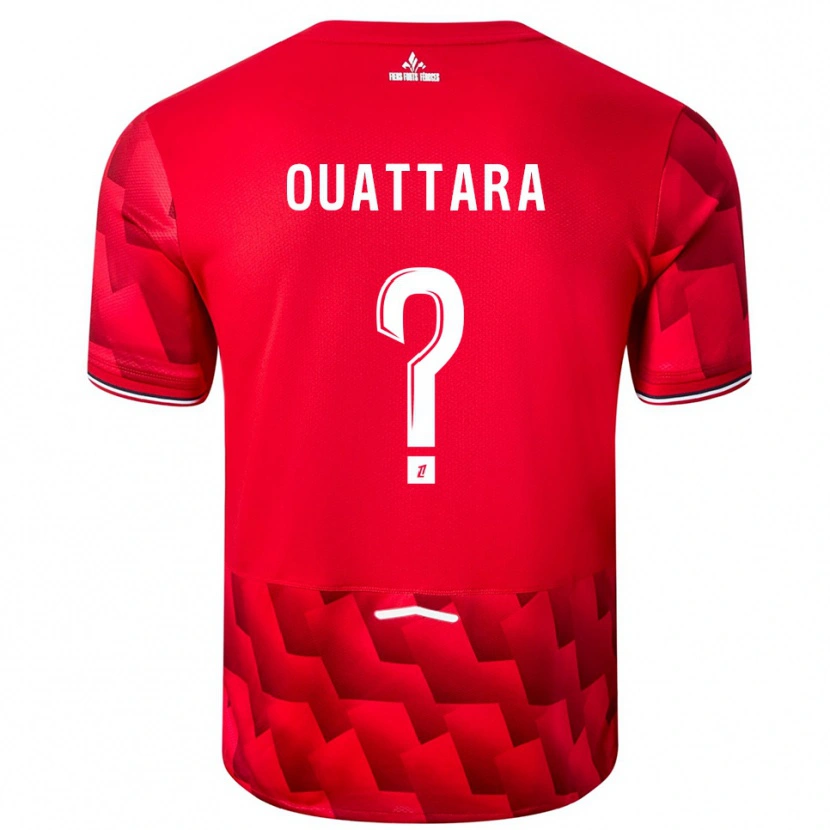 Danxen Mujer Camiseta Fadiga Ouattara #0 Rojo Blanco 1ª Equipación 2025/26 La Camisa