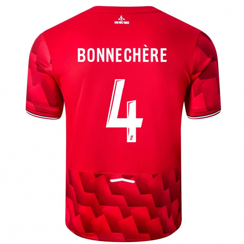 Danxen Mujer Camiseta Victor Bonnechère #4 Rojo Blanco 1ª Equipación 2025/26 La Camisa