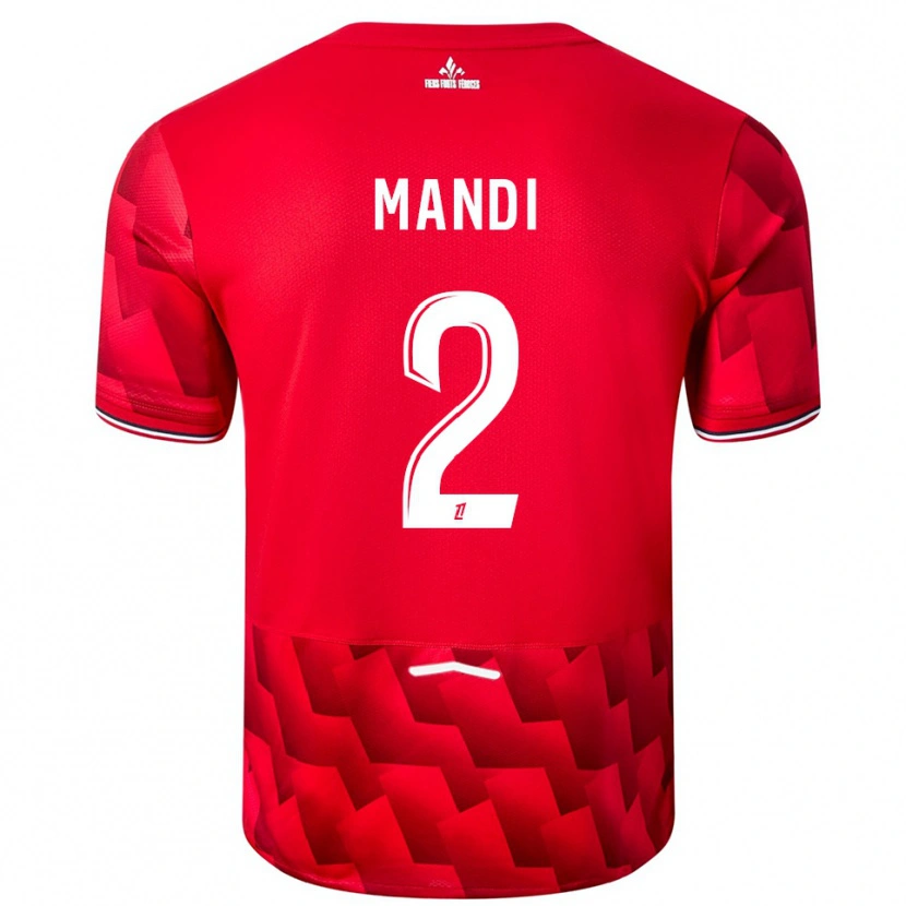 Danxen Mujer Camiseta Aïssa Mandi #2 Rojo Blanco 1ª Equipación 2025/26 La Camisa