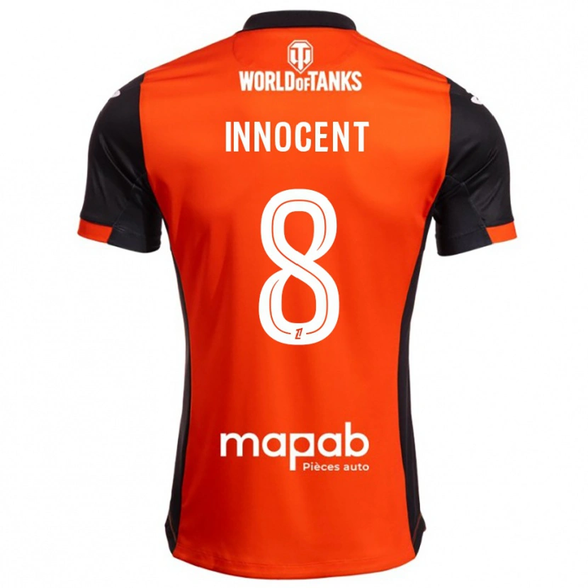 Danxen Mujer Camiseta Bonke Innocent #8 Negro Naranja 1ª Equipación 2025/26 La Camisa