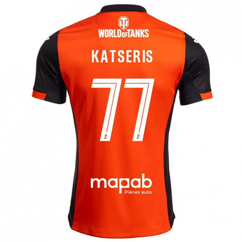 Danxen Mujer Camiseta Panos Katseris #77 Negro Naranja 1ª Equipación 2025/26 La Camisa
