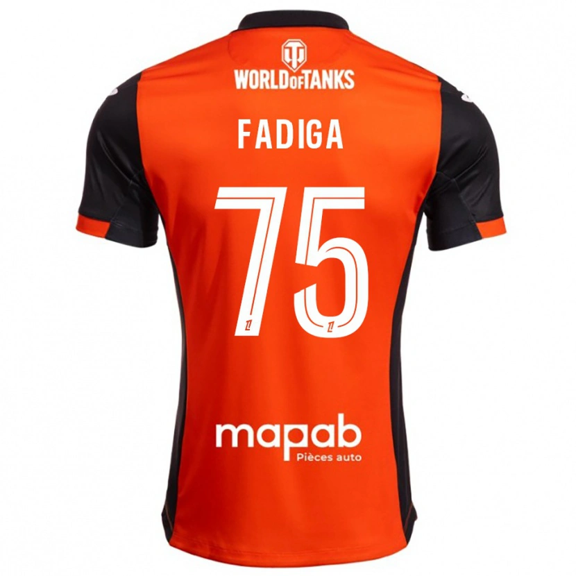 Danxen Mujer Camiseta Bandiougou Fadiga #75 Negro Naranja 1ª Equipación 2025/26 La Camisa