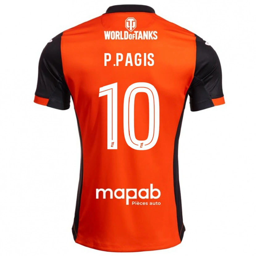 Danxen Mujer Camiseta Pablo Pagis #10 Negro Naranja 1ª Equipación 2025/26 La Camisa
