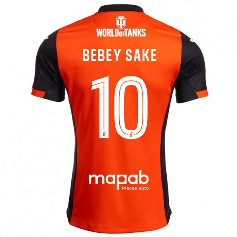 Danxen Mujer Camiseta Mattéo Bebey Sake #10 Negro Naranja 1ª Equipación 2025/26 La Camisa