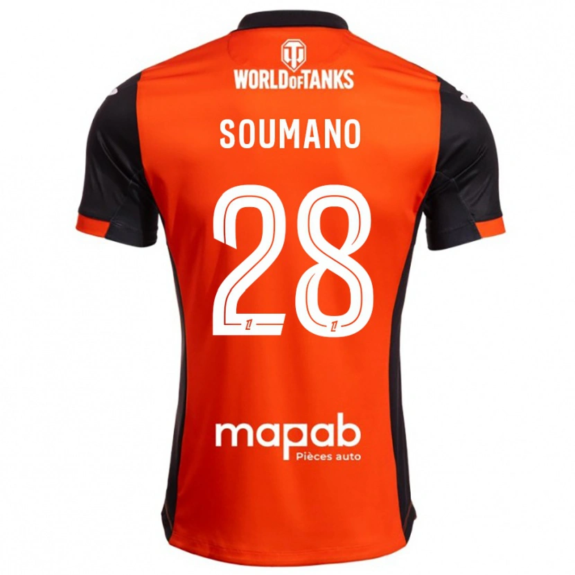 Danxen Mujer Camiseta Sambou Soumano #28 Negro Naranja 1ª Equipación 2025/26 La Camisa