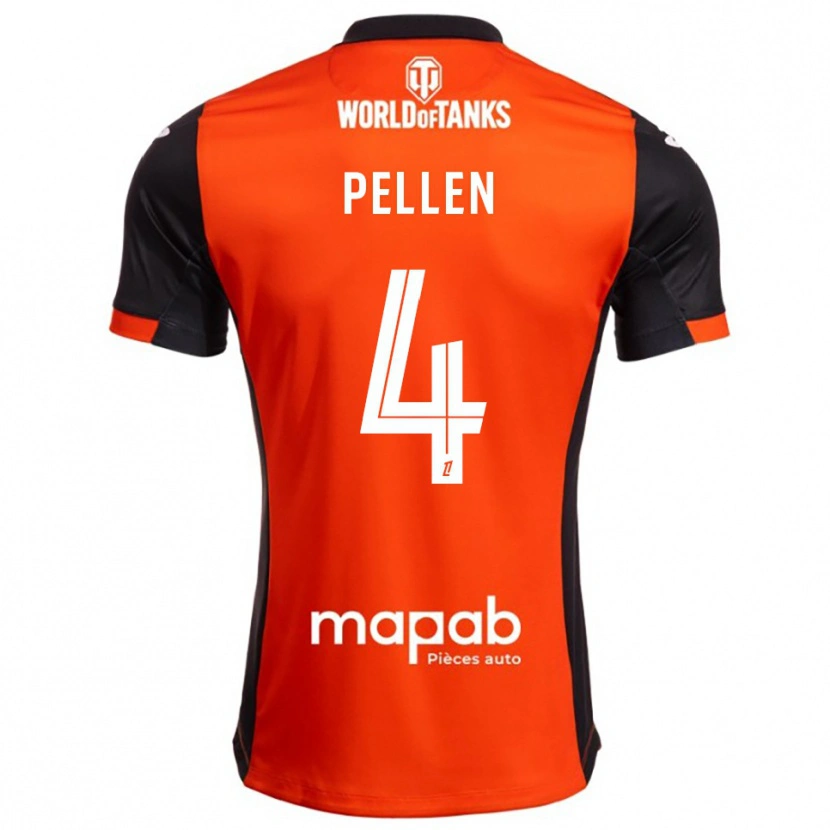 Danxen Mujer Camiseta Louise Pellen #4 Negro Naranja 1ª Equipación 2025/26 La Camisa