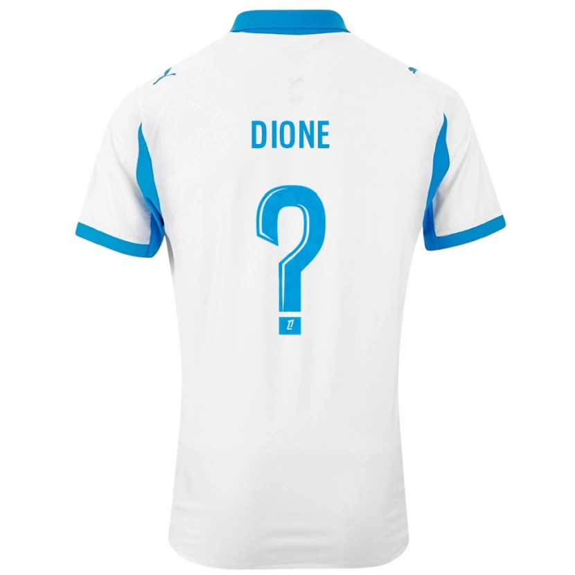 Danxen Mujer Camiseta Babacar Dione #0 Blanco Celeste 1ª Equipación 2025/26 La Camisa