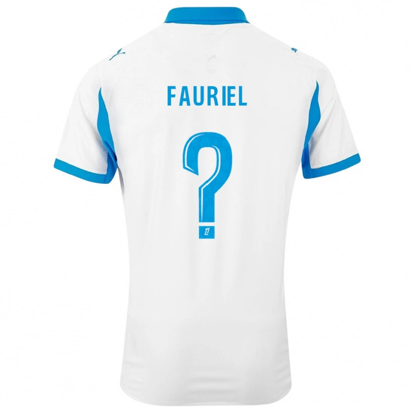 Danxen Mujer Camiseta Lois Fauriel #0 Blanco Celeste 1ª Equipación 2025/26 La Camisa