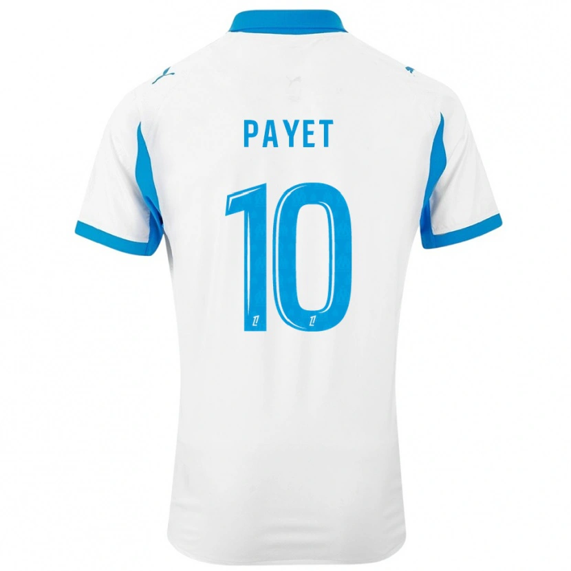 Danxen Mujer Camiseta Dimitri Payet #10 Blanco Celeste 1ª Equipación 2025/26 La Camisa