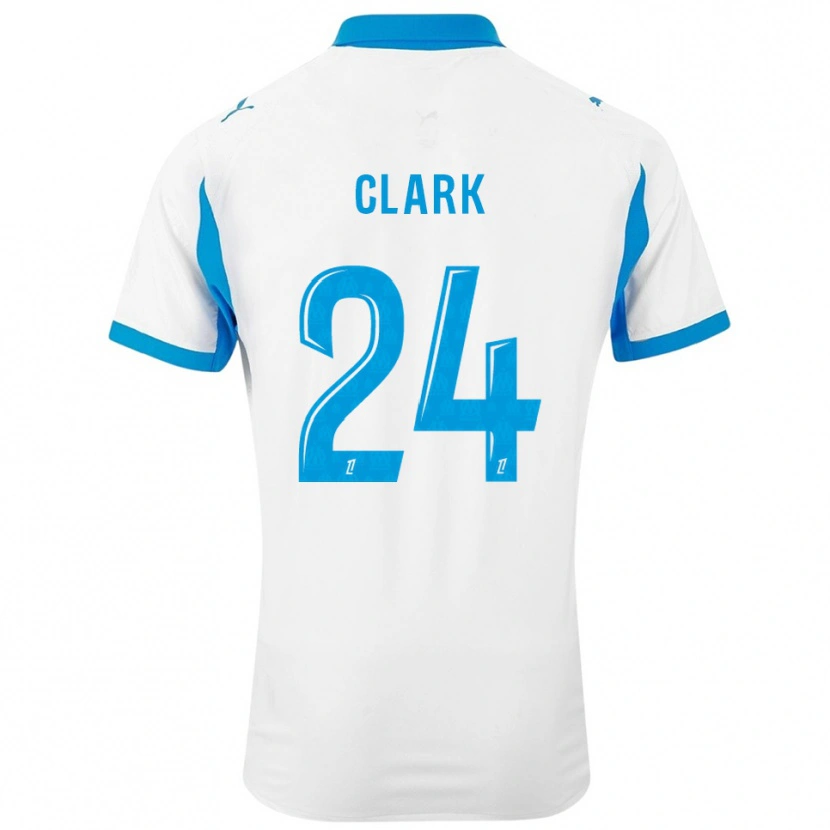 Danxen Mujer Camiseta Ashley Clark #24 Blanco Celeste 1ª Equipación 2025/26 La Camisa