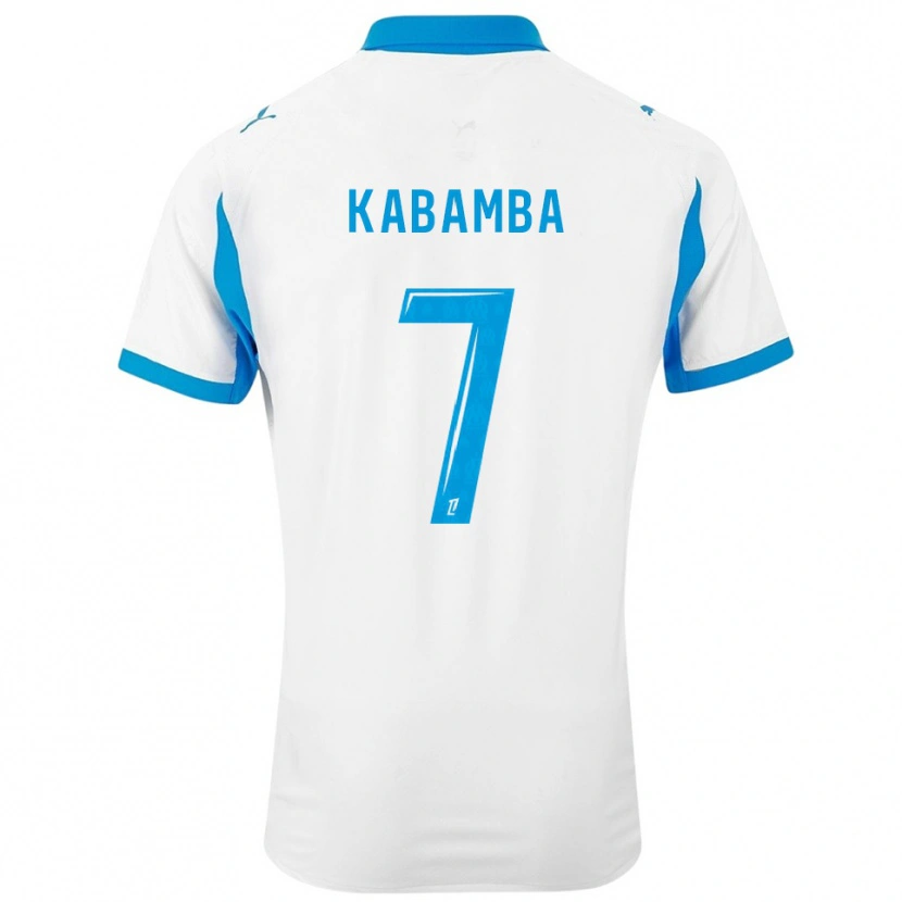 Danxen Mujer Camiseta Alexis Kabamba #7 Blanco Celeste 1ª Equipación 2025/26 La Camisa