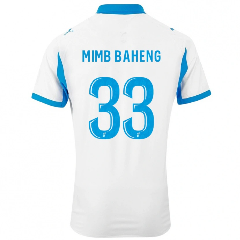 Danxen Mujer Camiseta Rony Mimb Baheng #33 Blanco Celeste 1ª Equipación 2025/26 La Camisa