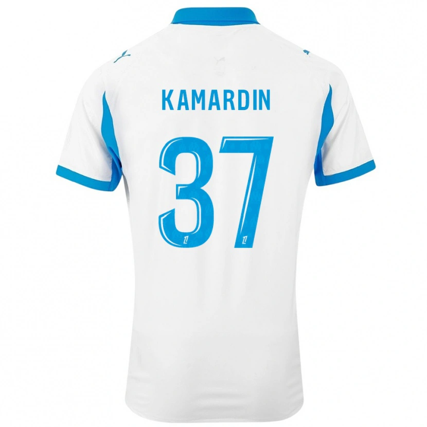 Danxen Mujer Camiseta Aaron Kamardin #37 Blanco Celeste 1ª Equipación 2025/26 La Camisa