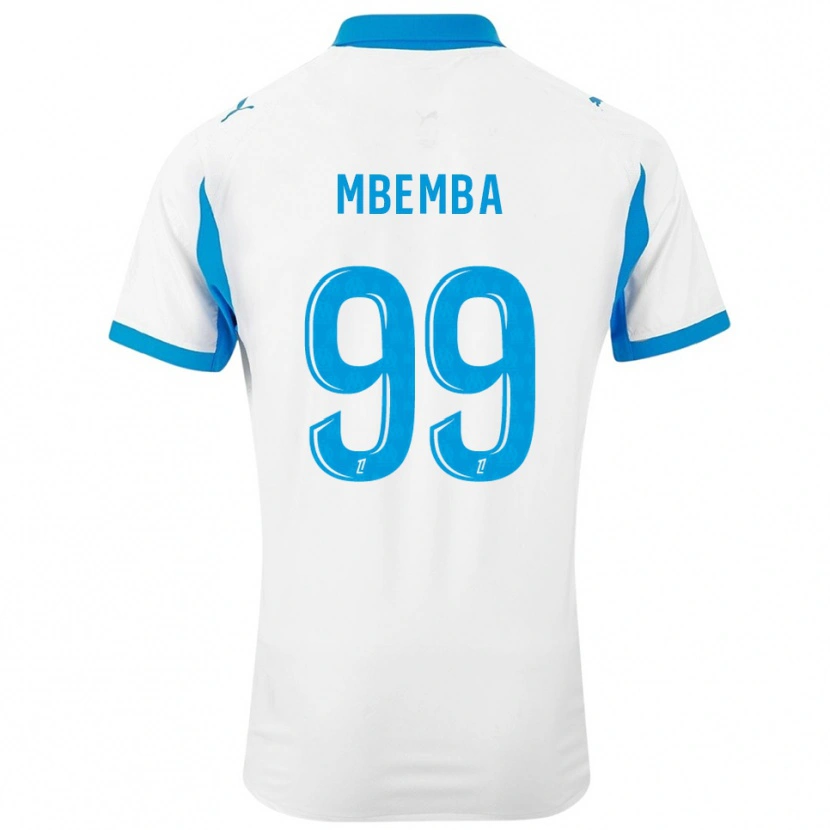 Danxen Mujer Camiseta Chancel Mbemba #99 Blanco Celeste 1ª Equipación 2025/26 La Camisa