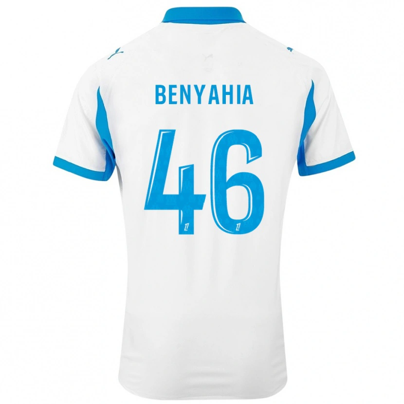 Danxen Mujer Camiseta Aylan Benyahia-Tani #46 Blanco Celeste 1ª Equipación 2025/26 La Camisa