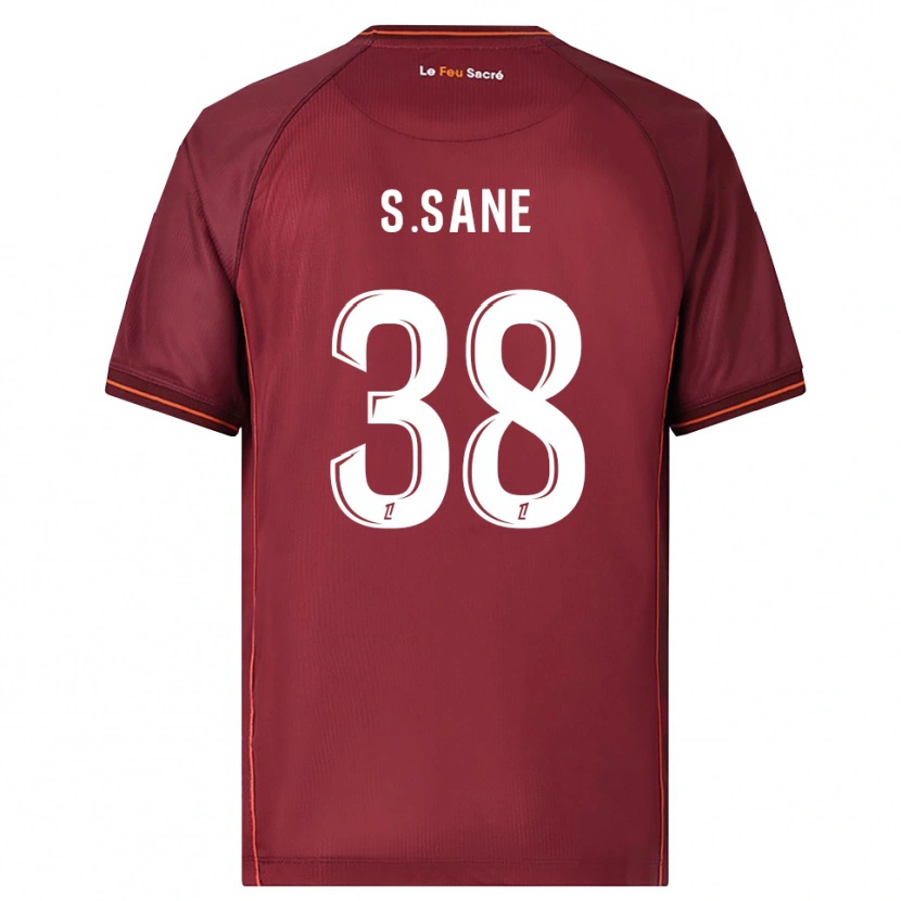 Danxen Mujer Camiseta Sadibou Sané #38 Burdeos Blanco 1ª Equipación 2025/26 La Camisa