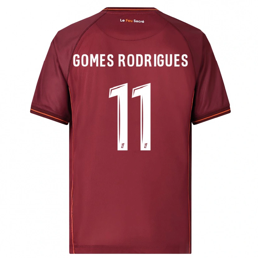 Danxen Mujer Camiseta Jess Gomes Rodrigues #11 Burdeos Blanco 1ª Equipación 2025/26 La Camisa