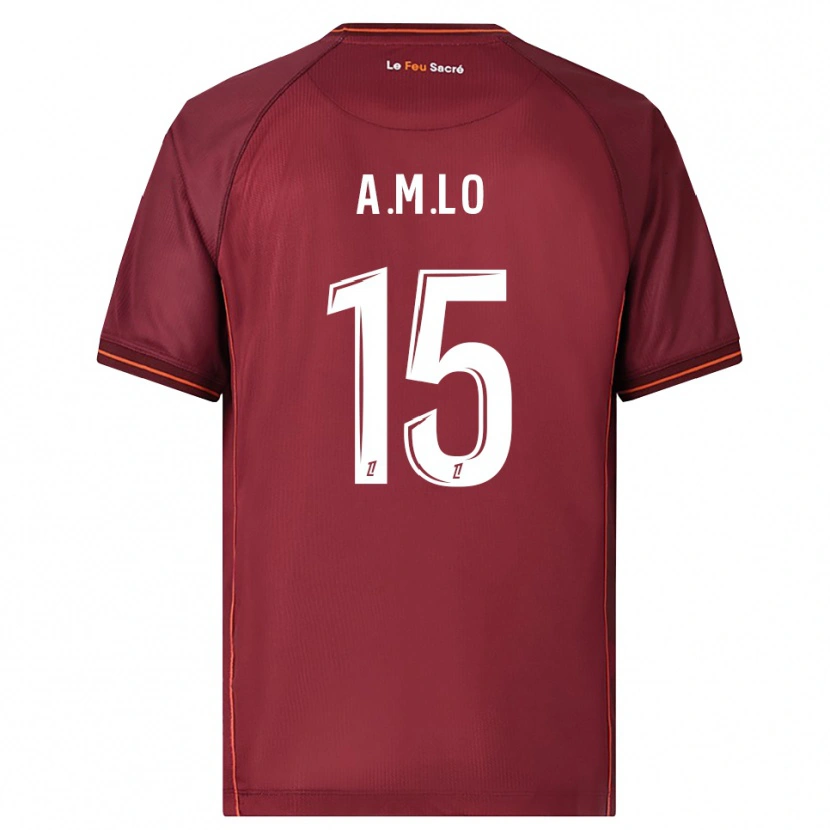 Danxen Mujer Camiseta Aboubacar Lô #15 Burdeos Blanco 1ª Equipación 2025/26 La Camisa