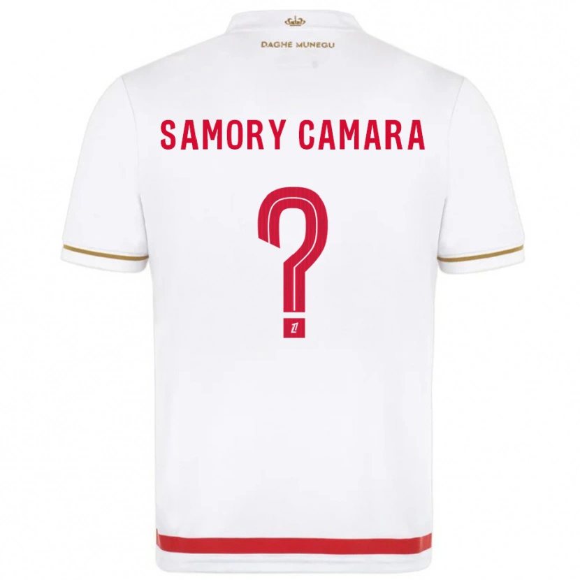 Danxen Mujer Camiseta Verges Samory Camara #0 Rojo Blanco 1ª Equipación 2025/26 La Camisa