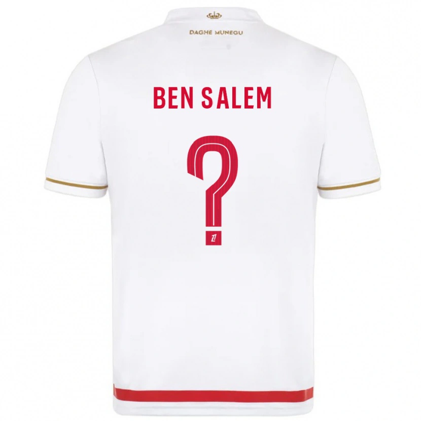 Danxen Mujer Camiseta Oualid Ben Salem #0 Rojo Blanco 1ª Equipación 2025/26 La Camisa