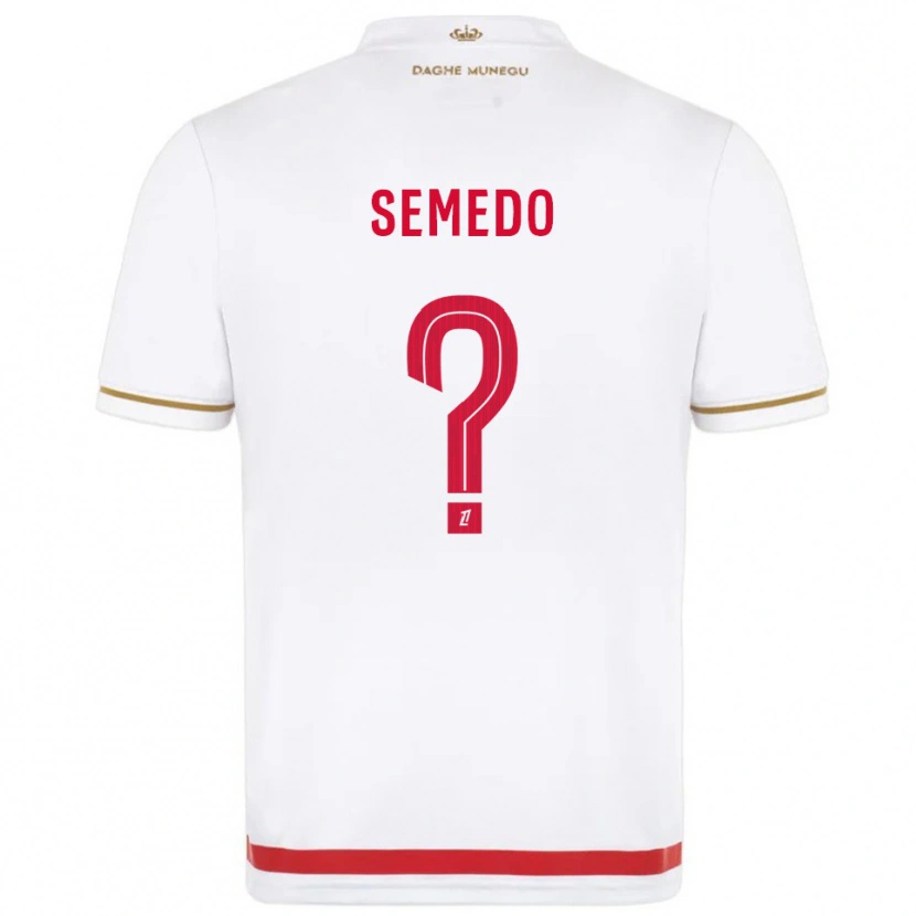 Danxen Mujer Camiseta Jordan Semedo #0 Rojo Blanco 1ª Equipación 2025/26 La Camisa