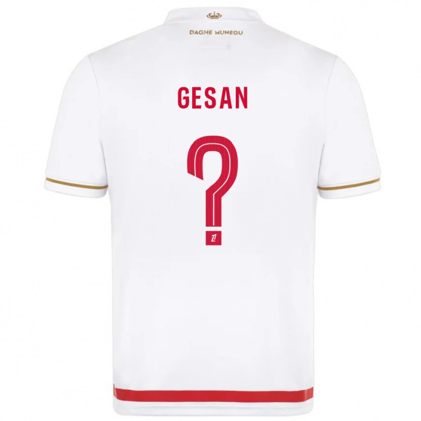 Danxen Mujer Camiseta Yannick Gesan #0 Rojo Blanco 1ª Equipación 2025/26 La Camisa