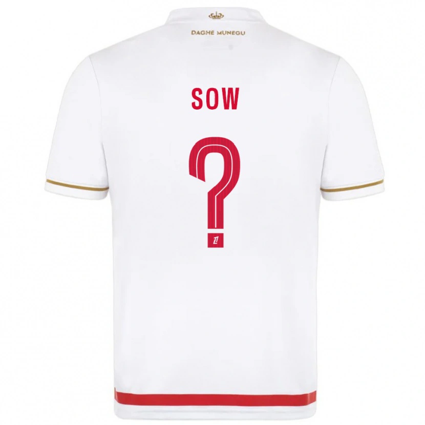Danxen Mujer Camiseta Abdoulaye Sow #0 Rojo Blanco 1ª Equipación 2025/26 La Camisa
