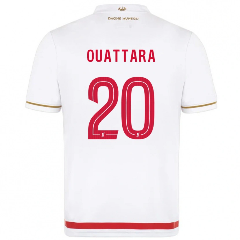 Danxen Mujer Camiseta Kassoum Ouattara #20 Rojo Blanco 1ª Equipación 2025/26 La Camisa