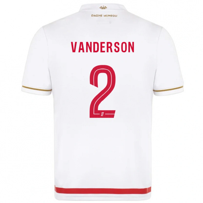 Danxen Mujer Camiseta Vanderson #2 Rojo Blanco 1ª Equipación 2025/26 La Camisa