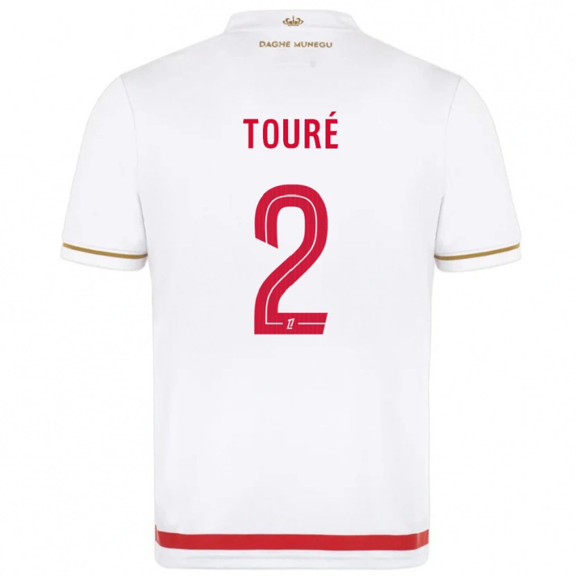 Danxen Mujer Camiseta Ilane Touré #2 Rojo Blanco 1ª Equipación 2025/26 La Camisa