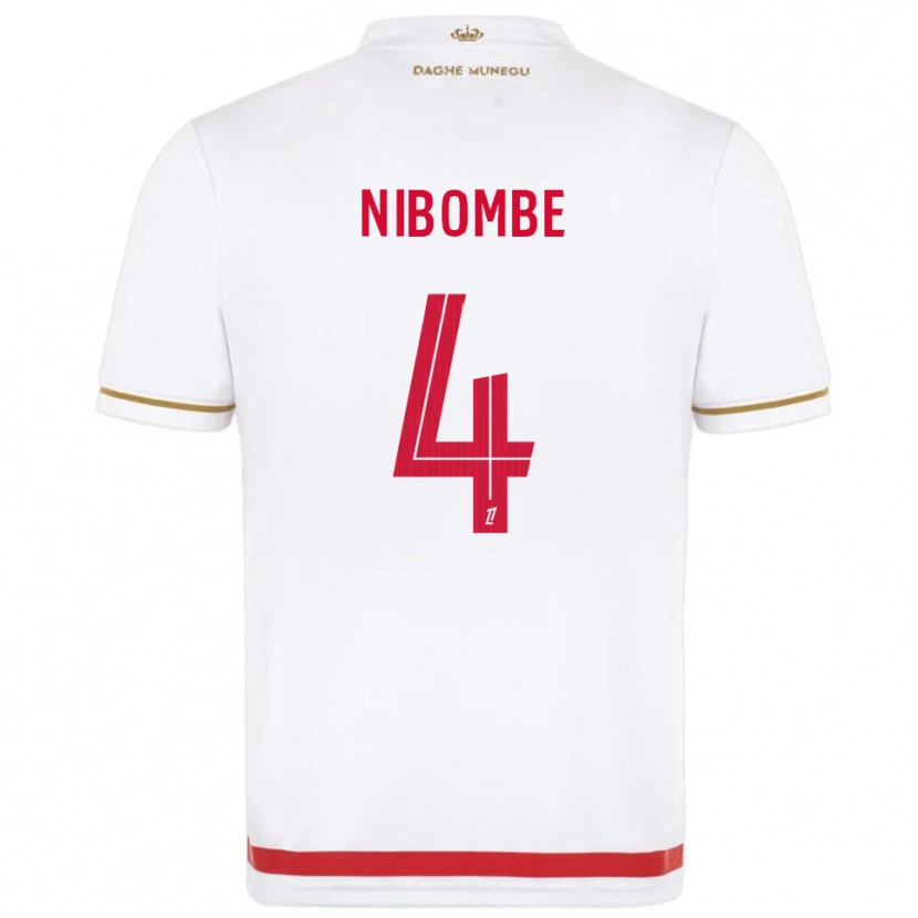 Danxen Mujer Camiseta Samuel Nibombe #4 Rojo Blanco 1ª Equipación 2025/26 La Camisa