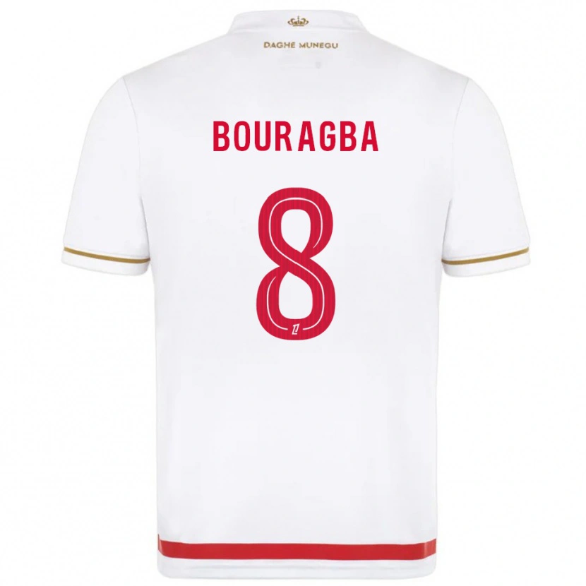 Danxen Mujer Camiseta Ouanis Bouragba #8 Rojo Blanco 1ª Equipación 2025/26 La Camisa