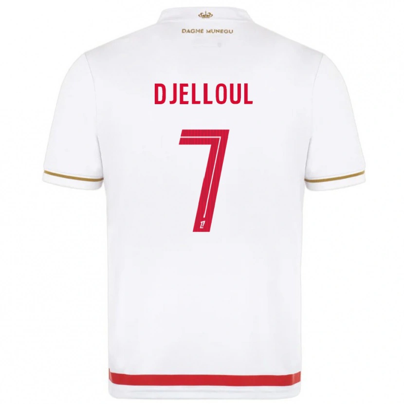 Danxen Mujer Camiseta Jassim Djelloul #7 Rojo Blanco 1ª Equipación 2025/26 La Camisa