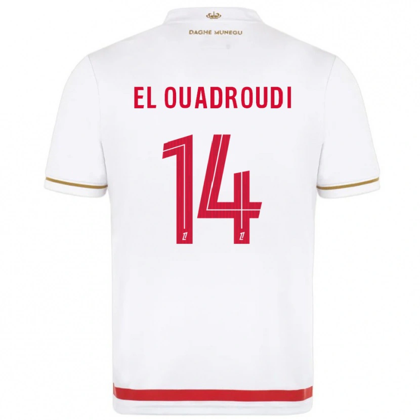 Danxen Mujer Camiseta Imrane El Ouaroudi #14 Rojo Blanco 1ª Equipación 2025/26 La Camisa