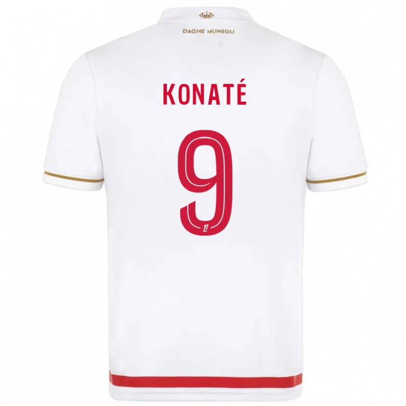 Danxen Mujer Camiseta Oumar Konaté #9 Rojo Blanco 1ª Equipación 2025/26 La Camisa
