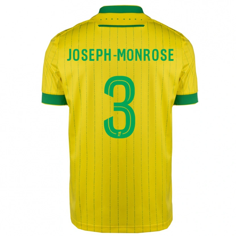 Danxen Mujer Camiseta Florian Joseph-Monrose #3 Amarillo Verde 1ª Equipación 2025/26 La Camisa
