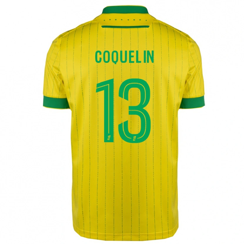 Danxen Mujer Camiseta Francis Coquelin #13 Amarillo Verde 1ª Equipación 2025/26 La Camisa