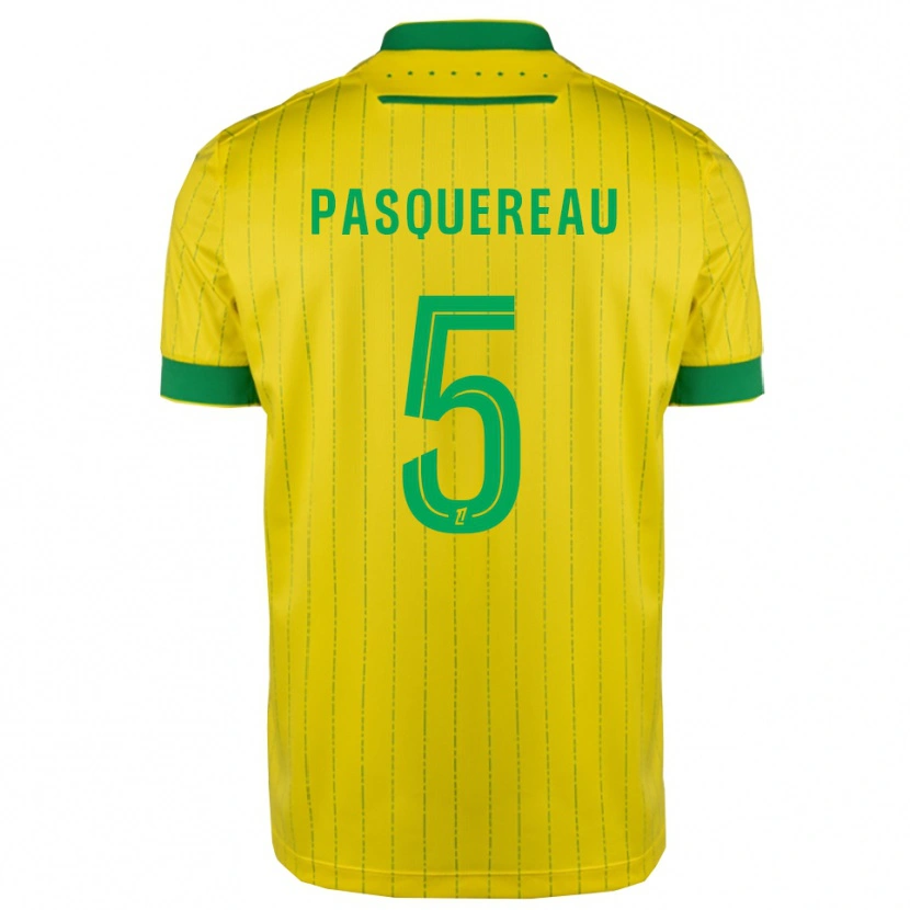 Danxen Mujer Camiseta Julie Pasquereau #5 Amarillo Verde 1ª Equipación 2025/26 La Camisa