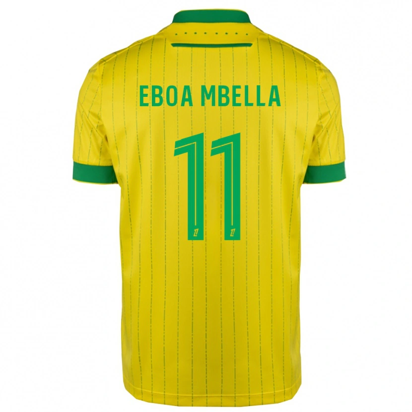 Danxen Mujer Camiseta Eden Eboa Mbella #11 Amarillo Verde 1ª Equipación 2025/26 La Camisa