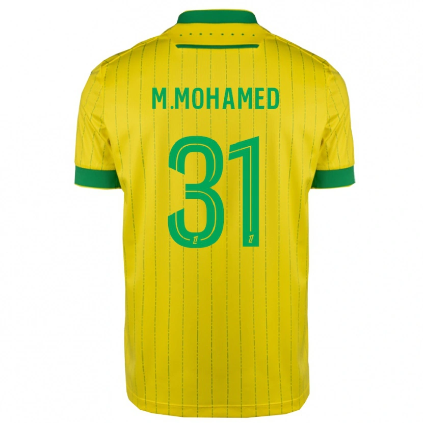 Danxen Mujer Camiseta Mostafa Mohamed #31 Amarillo Verde 1ª Equipación 2025/26 La Camisa