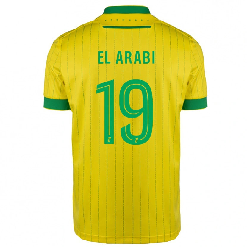 Danxen Mujer Camiseta Youssef El Arabi #19 Amarillo Verde 1ª Equipación 2025/26 La Camisa